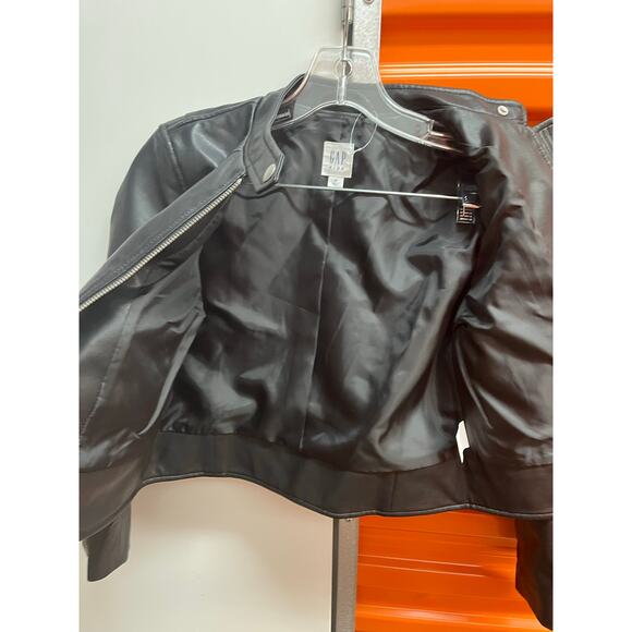 Gap - Kids Vegan Leather Moto Jacket / M / Black / NWOT - Picture 5 of 5